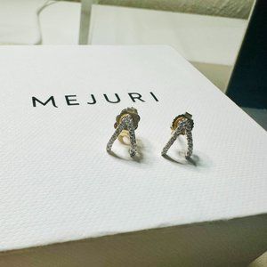 Mejuri Diamond Wishbone Stud Earrings